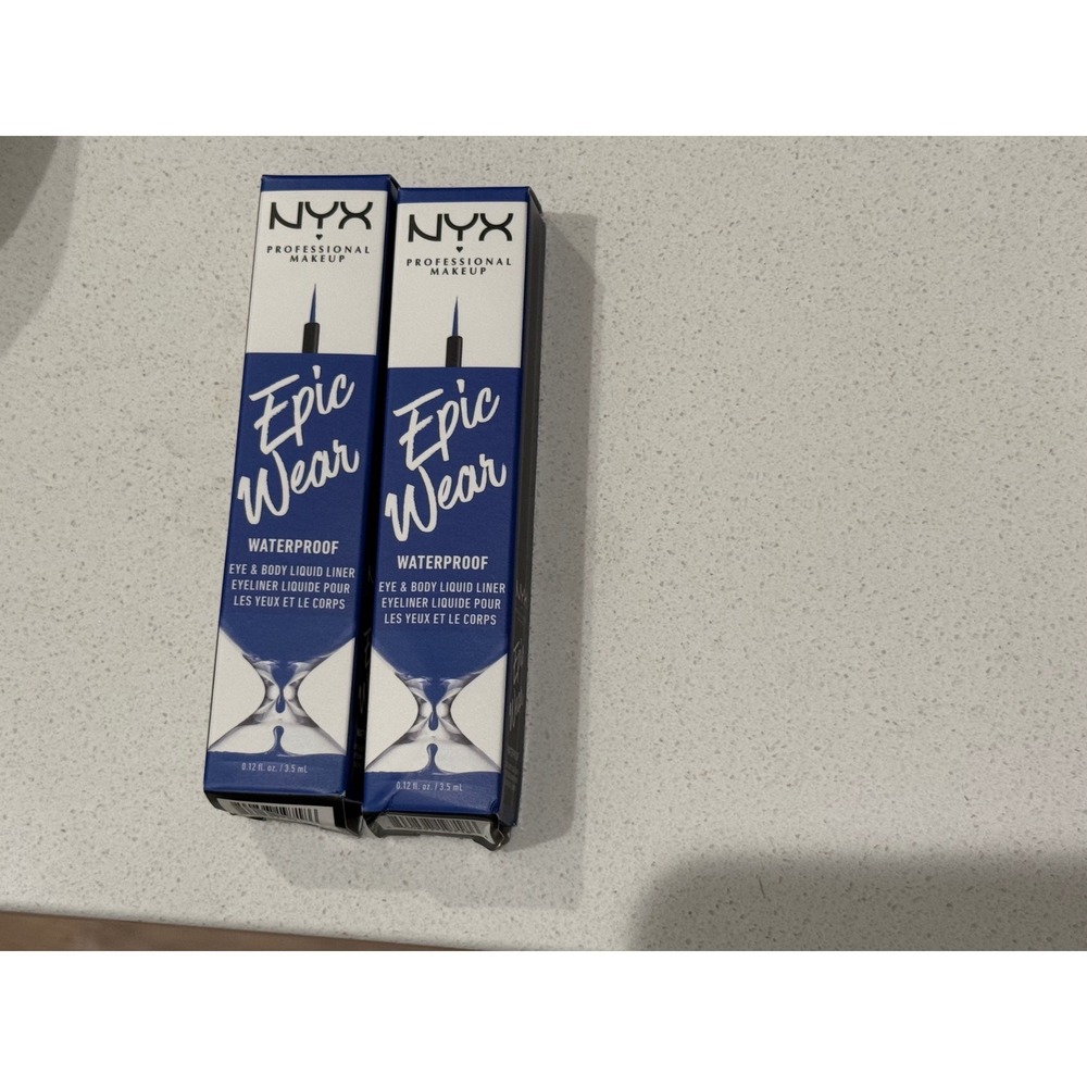 NYX Epic Wear Waterproof Eye & Body Liquid Liner Sapphire EWSPLL05 Blue 2 Pack